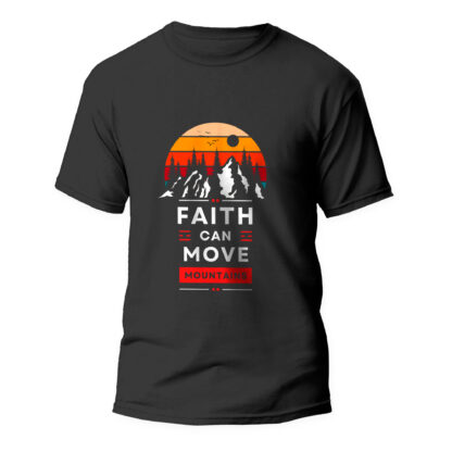 Faith can Move Mountains - Black Unisex T-Shirts - ArkCart Originals