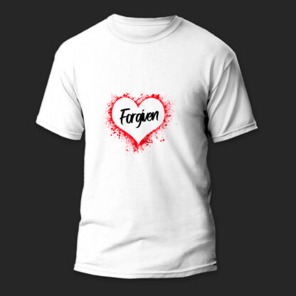 Forgiven Heart - White Unisex T-Shirts - ArkCart Originals