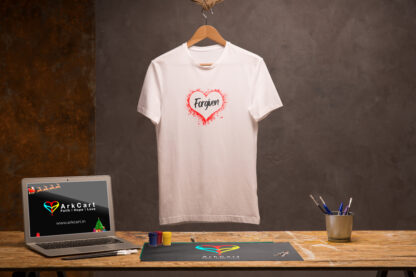 Forgiven Heart - White Unisex T-Shirts - ArkCart Originals - Image 3
