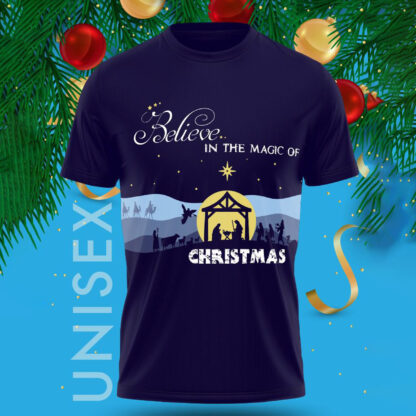 Magic of Christmas - Blue - Unisex T-Shirts - GoForth - Image 4