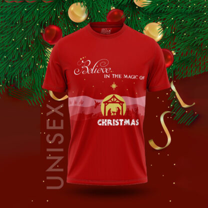 Magic of Christmas - Red - Unisex T-Shirts - GoForth - Image 3