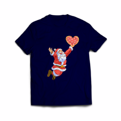 Jumping Santa Heart - Unisex T-Shirts - ArkCart Originals - Image 4